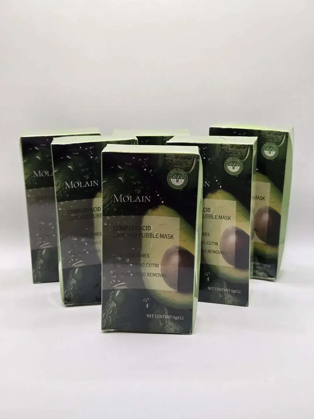 MOLAIN Complex Acid Avocado Bubble Facial Mask (12 Count)